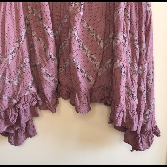 Free People Voile & Lace Trapeze Fawn with Black Polka Dot slip dress - Picture 6 of 9